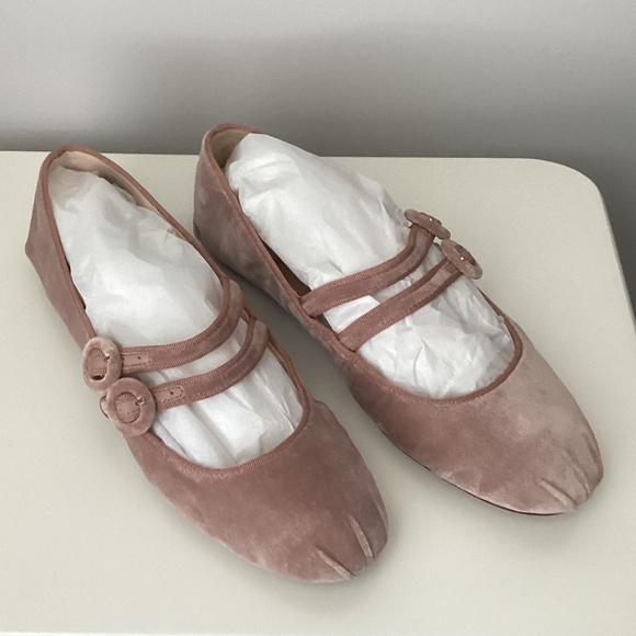 Nine West XYRE Velvet Mary Jane Ballet Flats - 7M - Picture 2 of 8